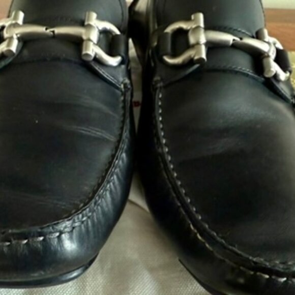Salvatore Ferragamo Mens Parigi Gancini Black Leather Loafer Sz 9.5D, Excellent - Picture 9 of 11